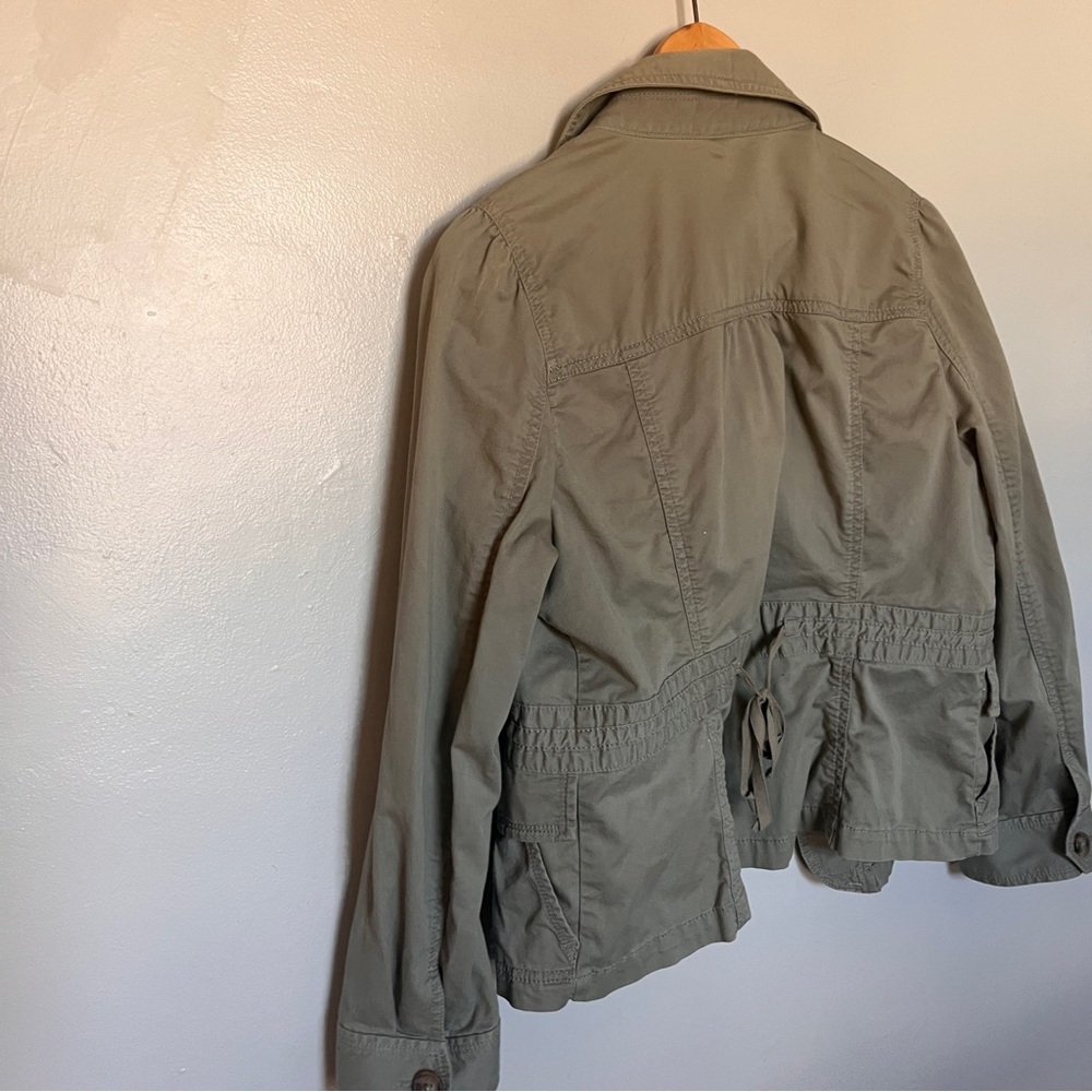 Olive Utility Button-Front Women's Jacket - image 5